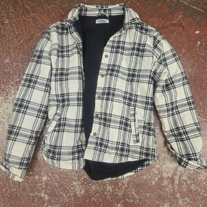 Carhartt Navy and White Plaid Utility Jacket